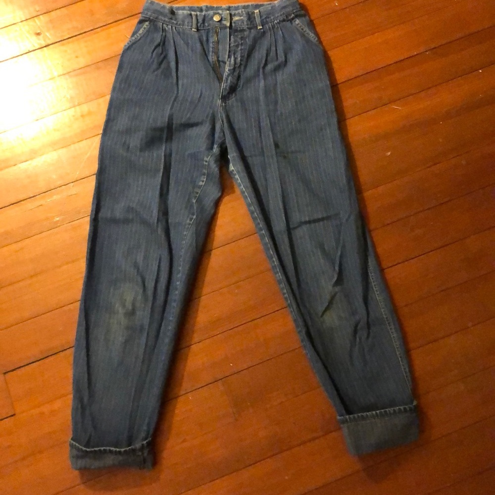 Funky striped vintage jeans